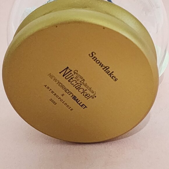 Anthropologie New York City Ballet Glass Snowglobe Ornament Snowflakes  NWT - Picture 5 of 9